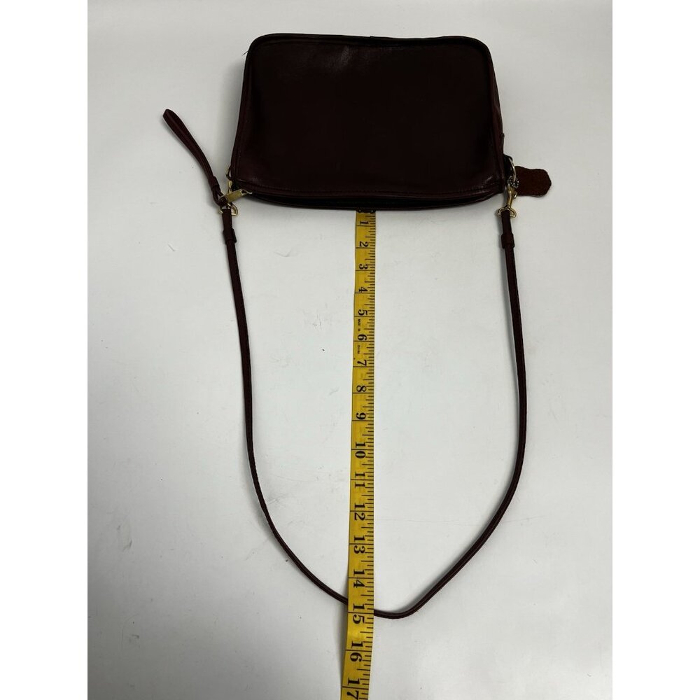 Classic Leather Crossbody Bag in Deep Burgundy - Picture 8 of 13